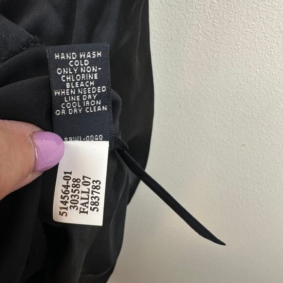 NEW Banana Republic Silk Baby Doll Top Cami Camisole Y2K Sleeveless Black Large - Picture 11 of 12